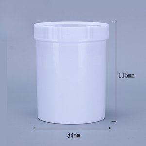 Fábrica de Vietnam, PET, 500ml, forma de cilindro, tarros de comida de boca ancha, tapón de rosca de crema de plástico para azúcar, alimentos para bebés, alimentos dulces - Product Image 2