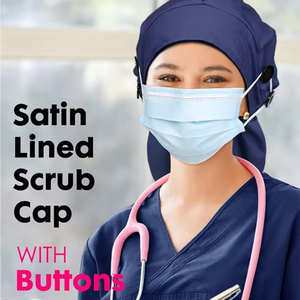 Gorro de trabajo ligero de algodón polivinílico para enfermera, gorro de médico con banda integrada de absorción de sudor y palanca elástica - Product Image 6