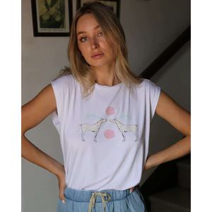 MONET Camiseta DE mAnO PARA MUJER EN BLANCO Práctico accesorio de moda de viaje - Product Image 1