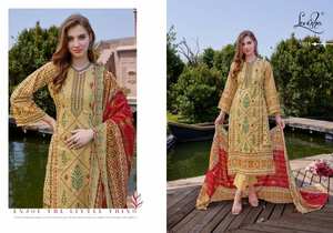 Lawn Cotton pakistani style Printed <b>Dress</b> Material Collection Full Catalog available at wholesale rate suitable for party wear - Product Image 4