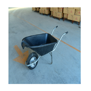 Brouette de jardin à roue solide pneumatique à haute charge en polyéthylène robuste bon marché résistant aux prix WB6414T - Product Image 3