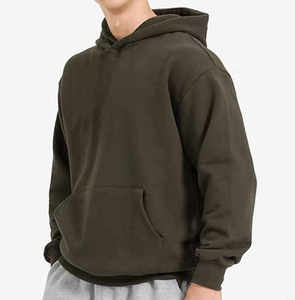 เสื้อฮู้ดดี้ผู้ชายแบบสวมหัว ผ้าโพลีเอสเตอร์/คอตตอน หนัก 340 กรัม ผ้าฟลีซ ทรงโอเวอร์ไซส์ ดีไซน์กระเป๋า เหมาะสำหรับฤดูหนาว ป้องกันรอยยับ - Product Image 3