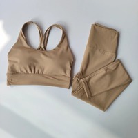 Ensemble de soutien-gorge de sport de Fitness professionnel pour femmes solide débardeur Leggings grande taille costume de Yoga Offre Spéciale course Yoga vêtements avant
