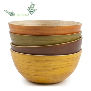 Outils de cuisine biodégradables de haute qualité bol en bambou filé bols à salade de fruits ronds de grande taille réutilisables écologiques - Product Image 1