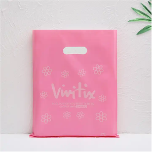 Bolsas de almacenamiento de joyas de plástico impermeables grandes con logotipo personalizado con asa troquelada para embalaje de regalo - Product Image 2