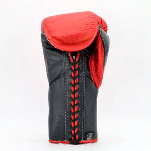 Guantes de Boxeo Profesionales Nuevos, Sin Boxeo No Hay Vida, Rojos/Negros, con Cordones, de Cuero Genuino, Dedos Completos, Secado Rápido, para Artes Marciales - Product Image 3