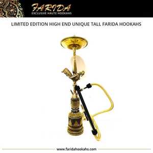Cachimbas de Lujo Egipcias de Alta Calidad, Modelo Queen Farida, Diseño Alto y Recto, Hechas a Mano con Latón Lacado, Edición Limitada - Product Image 2