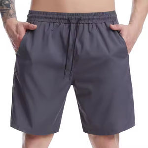 Short d'entraînement athlétique de gymnastique léger et respirant pour hommes Short de sport de course à séchage rapide Poches à taille élastique Motif solide Mid - Product Image 4