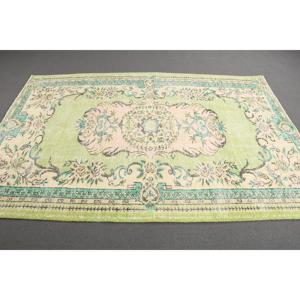 Alfombra Turca Vintage, Alfombra de 5.4x8.2 pies, Alfombra Marroquí Verde Azul - Product Image 2