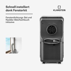 เครื่องปรับอากาศแบบพกพา 7000 BTU สำหรับบ้าน ควบคุมผ่านแอพ WiFi 3 in 1 ระบบทำความเย็น ลดความชื้น และพัดลม สำหรับห้องขนาด 10-15 ตร.ม. ระดับเสียง 52 เดซิเบล สีขาว - Product Image 5