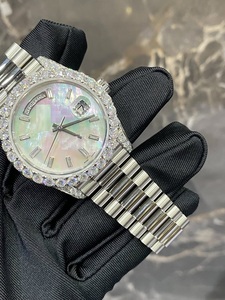 Reloj de pulsera mecánico automático de lujo de 41mm Iced Hip Hop para hombres VVS Moissanite Diamond elegante deporte antiguo hecho a mano - Product Image 5