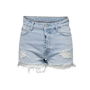 Shorts de Mezclilla Elásticos Casuales de Verano para Mujer, Diseño de Cintura Media, Shorts de Mezclilla Personalizados para Mujer, Servicio OEM - Product Image 1
