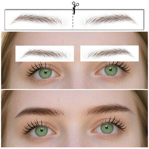 Fábrica al por mayor impermeable ceja <span class=keywords><strong>tatuaje</strong></span> temporal pegatinas Natural pelo-como <span class=keywords><strong>tatuaje</strong></span> <span class=keywords><strong>para</strong></span> mujeres y niñas maquillaje - Product Image 3