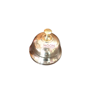 Cloche d'appel en laiton de forme ronde antique OEM sur mesure en métal fabriqué à la main pour la décoration de table Technique plaquée - Product Image 2