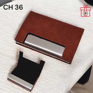 Porte-cartes noir en cuir véritable fait à la main en acier et cuir porte-monnaie à deux volets pour bureau porte-cartes Portable promotionnel - Product Image 1