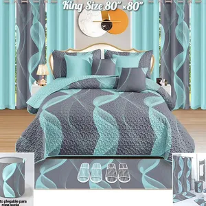 Set seprai 24pcs untuk kamar tidur, sprei Bagus Untuk kamar siap kirim, Cover dan seprai dengan tirai, penjualan panas Set seprai