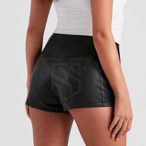 Shorts en cuir pour femmes décontractés skinny respirant de haute qualité meilleure vente - Product Image 3