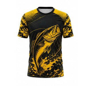 Chemise de pêche unisexe BIG TEN APPAREL, impression par sublimation, UPF 50, séchage rapide, spandex/polyester, motif rouge et blanc, vêtements d'extérieur - Product Image 5
