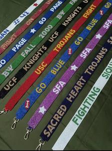 Bulk Handmade Embroidered Beaded College Straps Stylish Superior Crossbody/Shoulder for Game Day Luxury Custom <b>CRYSTAL</b> <b>CRAFT</b> - Product Image 6