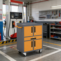 Armoire à outils multifonctionnelle en acier avec revêtement en poudre, avec serrure à clé, rangement moderne pour atelier