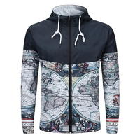 Vestes coupe-vent à fermeture éclair personnalisées de haute qualité pour hommes