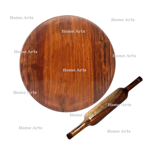 Tablero rodante de madera de diseño de tendencia con rodillo de madera Chakla Belan de primera calidad para uso de fabricación de Roti - Product Image 3