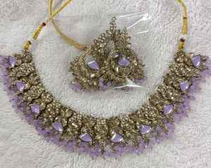 Charmant Style Classique AD Mode Collier Boucles D'oreilles Ensemble Festivals De Mariage Bijoux pour Femmes En Laiton - Product Image 4