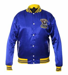 Veste bomber en satin en gros, finition lisse, impression et broderie personnalisées disponibles - Product Image 5