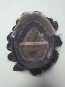 Bollywood Model Water Wave Human Hair Toupee <b>Wig</b> for <b>Men</b> Taz Hair Bangladesh Prosthesis Item - Product Image 2