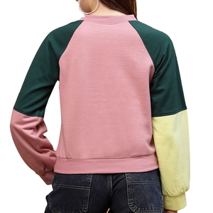 Sweat-shirts d'hiver pour femmes tendance, en coton/polyester, en molleton de coton, séchage rapide, contraste de couleurs, pull ample, streetwear élégant - Product Image 4