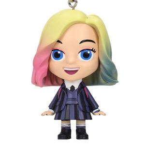 Wednesday 3D <b>Cute</b> Cartoon <b>Keyring</b> Custom Enid Nevermore Uniform PVC Keychain UV Printed Light Keychain for Key Use - Product Image 3