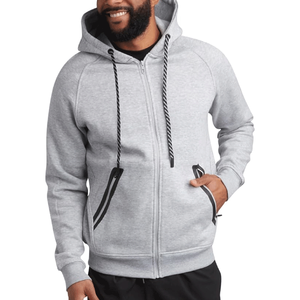 Custom Sporty Design <b>White</b> 100% Cotton <b>Zip</b> Up <b>Hoodie</b> Oversized Solid Color Premium Quality Casual Winter <b>Men's</b> Hoodies - Product Image 4
