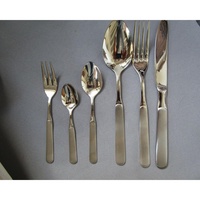 Ensemble de couverts en acier inoxydable avec poignée en bois design unique pour restaurant hôtel mariage