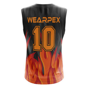 Conjunto de Uniforme de Baloncesto Rojo Reversible sin Mangas con Logotipo de Alta Calidad al por Mayor, Personalizable - Product Image 3