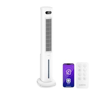Air <b>Cooler</b> Fan Water 300 m3/h 5L Tank Portable Tower Air <b>Cooler</b> for Home <b>Rooms</b> up to 30 m2 75W 65 dB White - Product Image 1
