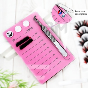 Rmi nhãn hiệu riêng phong cách khác nhau thủy tinh Acrylic Lash gạch từ lông mi màu hồng gạch với ngọc đá keo - Product Image 3