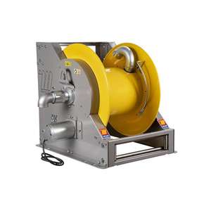 Meclube-Carrete de manguera industrial motorizado eléctrico de acero pintado, 2 ", sin manguera, para aceite y lubricantes, serie de 24V, de 2" - Product Image 1