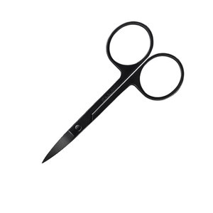 Ciseaux à sourcils incurvés en acier inoxydable noir de qualité supérieure, outil de beauté de précision pour la coupe des sourcils et des poils du visage - Product Image 6