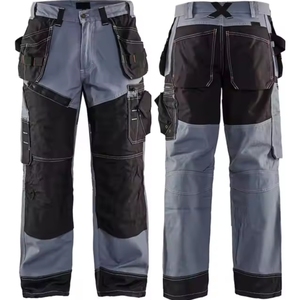 Pantalones Cargo de hombre de diseño personalizado de alta calidad, pantalones de trabajo informales con función antiarrugas, decoración lavada, OEM disponible - Product Image 1