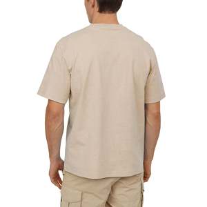 Plain 100% Cotton T-shirt for men Drop Shoulder Loose Fit Heavyweight T-Shirts Hip Hop Fashion Ringer Plus Size Men's T-Shirts - Product Image 6