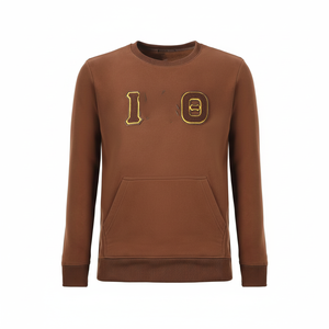 Sudadera IOTA PHI THETA con Cuello Redondo, Invierno, Unisex, Marrón, Felpa de Algodón, Bordado 3D, Fraternidades, Transpirable, Chenilla en la Parte Delantera - Product Image 1