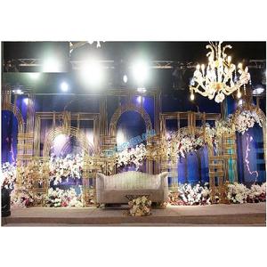 Vente en gros d'arches en métal pour réception de mariage scène or fenêtre arches en métal pour toile de fond de mariage arches en métal de haute qualité USA - Product Image 1