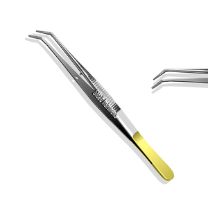 Pince à tissu vasculaire atraumatique Debakey personnalisable de 15cm, pinces TC coudées pour manuel de pansement de dentiste orthopédique - Product Image 1