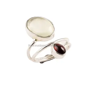 Natural sugilite arco-íris moonstone anéis handmade jóias finas a granel atacado 925 anéis de prata esterlina fabricante