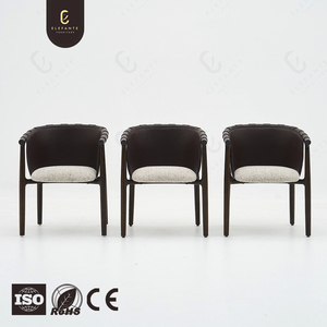 Silla de comedor de alta calidad personalizada OEM, muebles elegantes de lujo para el hogar, sillas de comedor modernas europeas de cuero de microfibra negro de lujo - Product Image 2