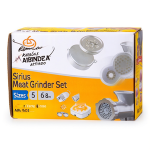 KARL KRGER Sirius <b>Meat</b> <b>Grinder</b> Set Size 8 with 3 Perforated Discs 5 6 8 mm Cookie Press Attachment - Product Image 3