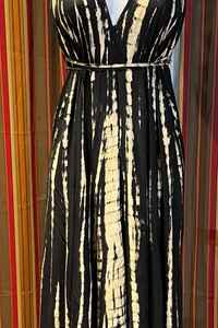 Designer Tie Dye sans manches longues relaxantes à la mode col en V profond Sexy Beach Cover Ups taille naturelle longueur au sol OEM/taux en vrac - Product Image 5