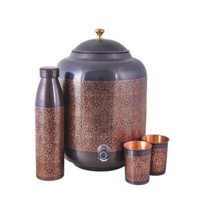 Dispensador de agua de diseño impreso de 5 litros de cobre Matka Pot Nuevo diseño Contenedor de agua de cobre Pot - Product Image 6