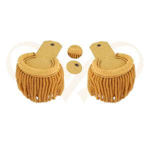 อีพาล็อตต์เครื่องแบบวงดนตรีขายส่ง สีขาวหรือสีทอง พร้อมชายครุย รับผลิตตามแบบ OEM อีพาล็อตต์ติดไหล่ - Product Image 1