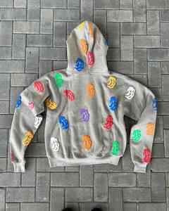 2025 High Quality Cotton Tracksuit Men Embroidered Hoodie Jogger Set <b>Oversized</b> Pullover Hoodies <b>Sweatpants</b> Washed 2 Piece Casual - Product Image 2